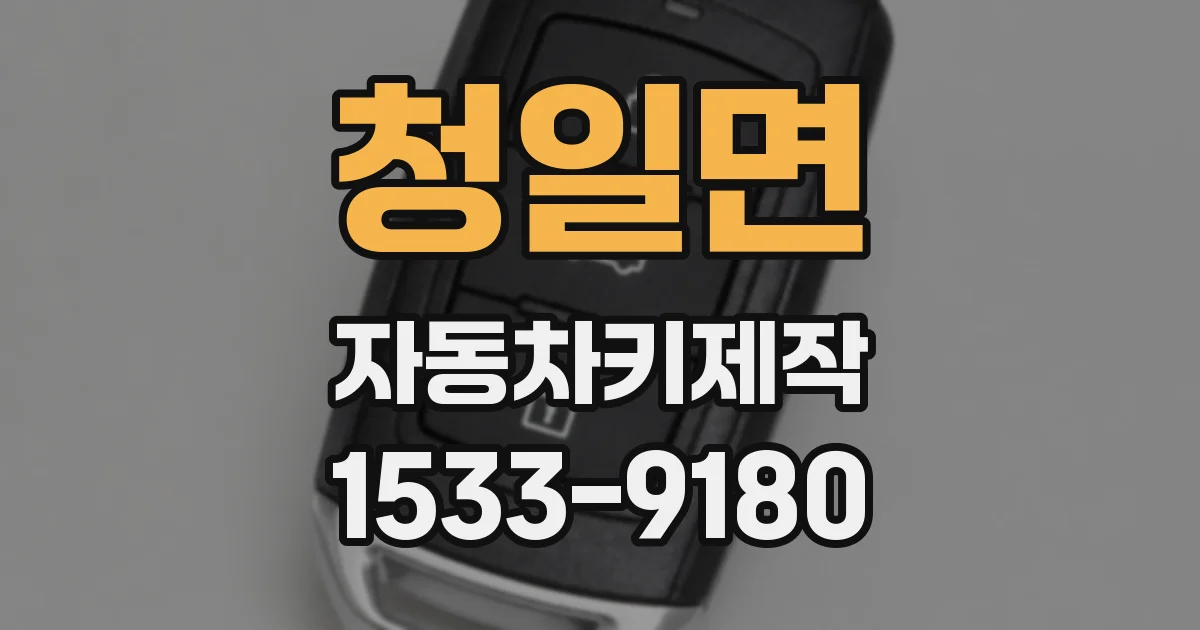 청일면 자동차키제작