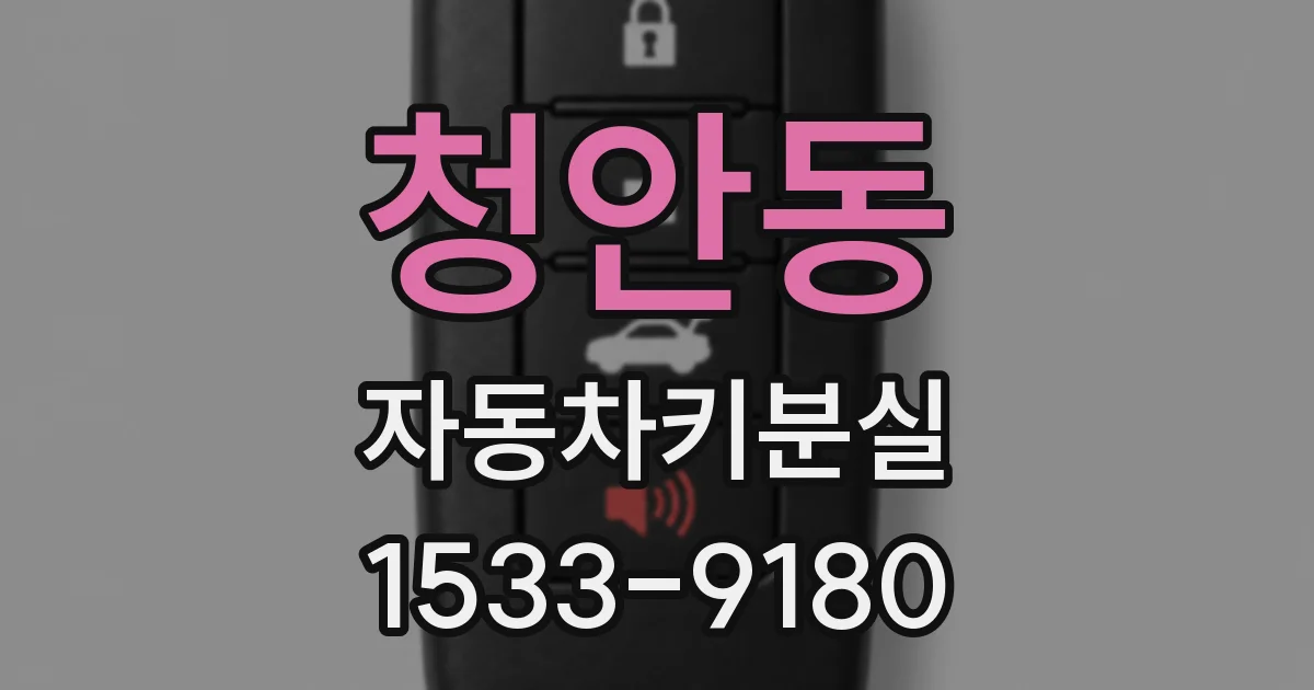 청안동 자동차키분실