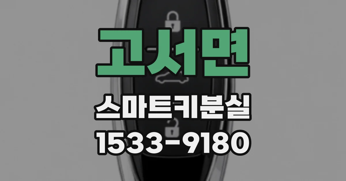 고서면 스마트키분실