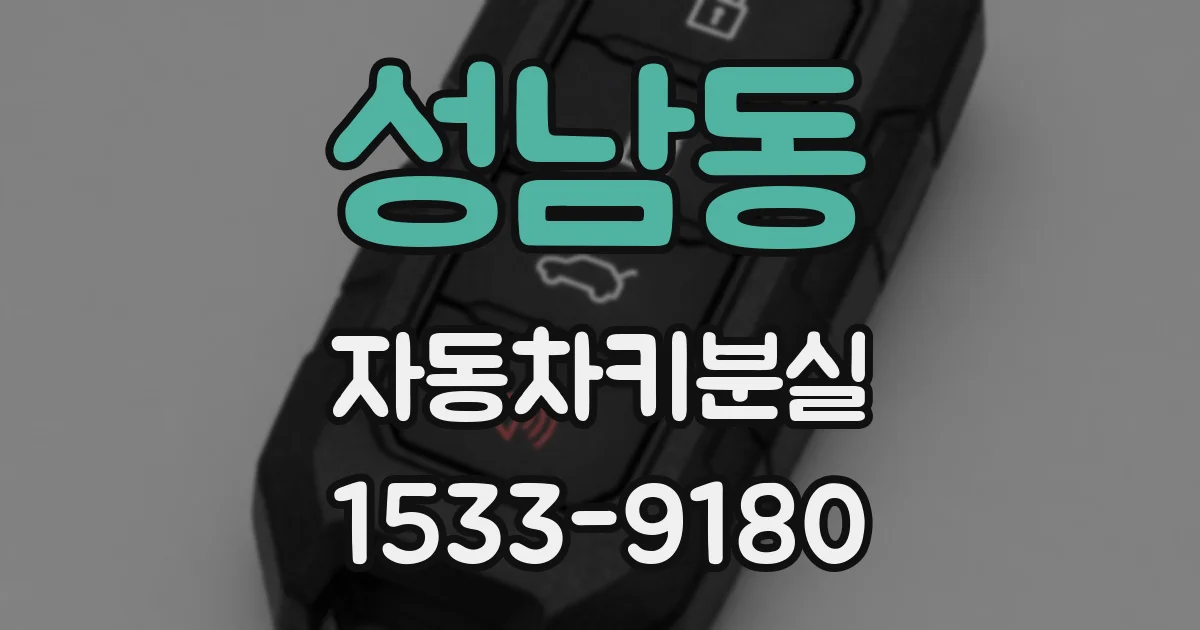 성남동 자동차키분실