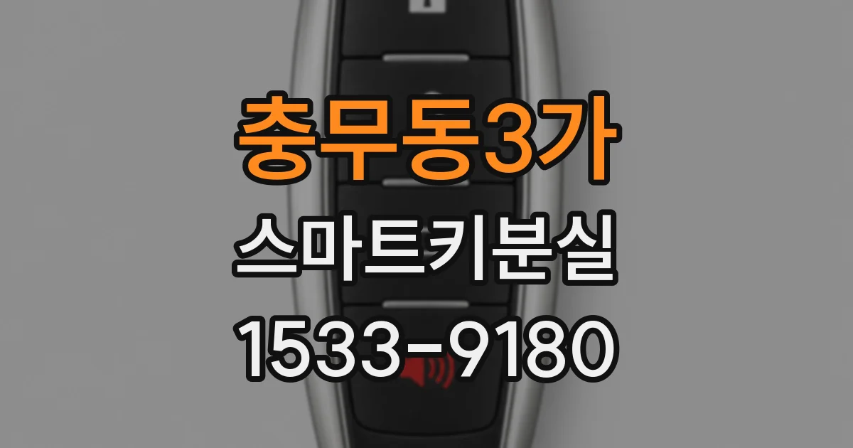 충무동3가 스마트키분실