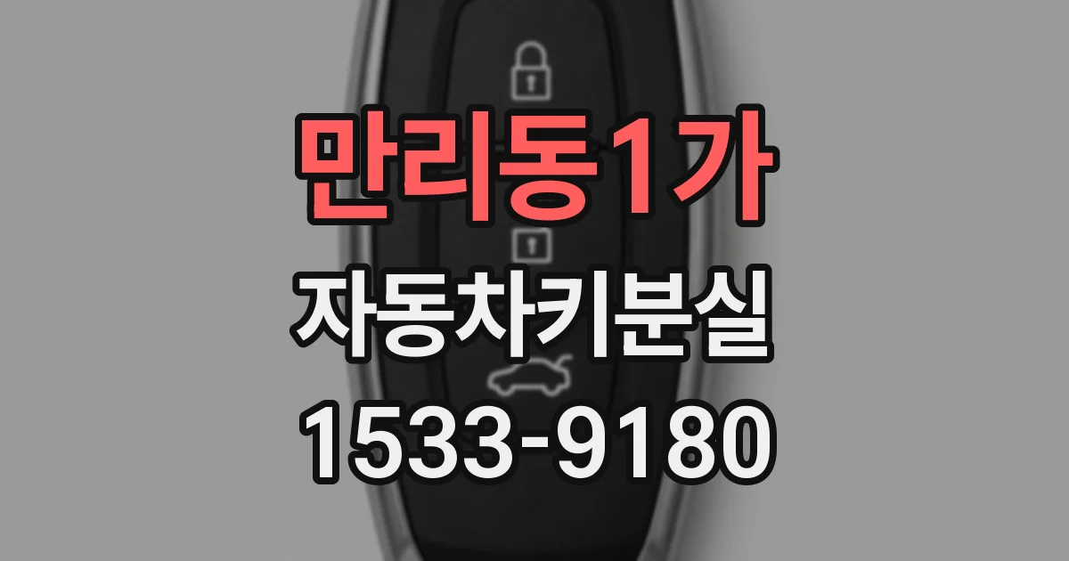 만리동1가 자동차키분실