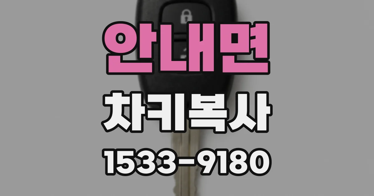 안내면 차키복사