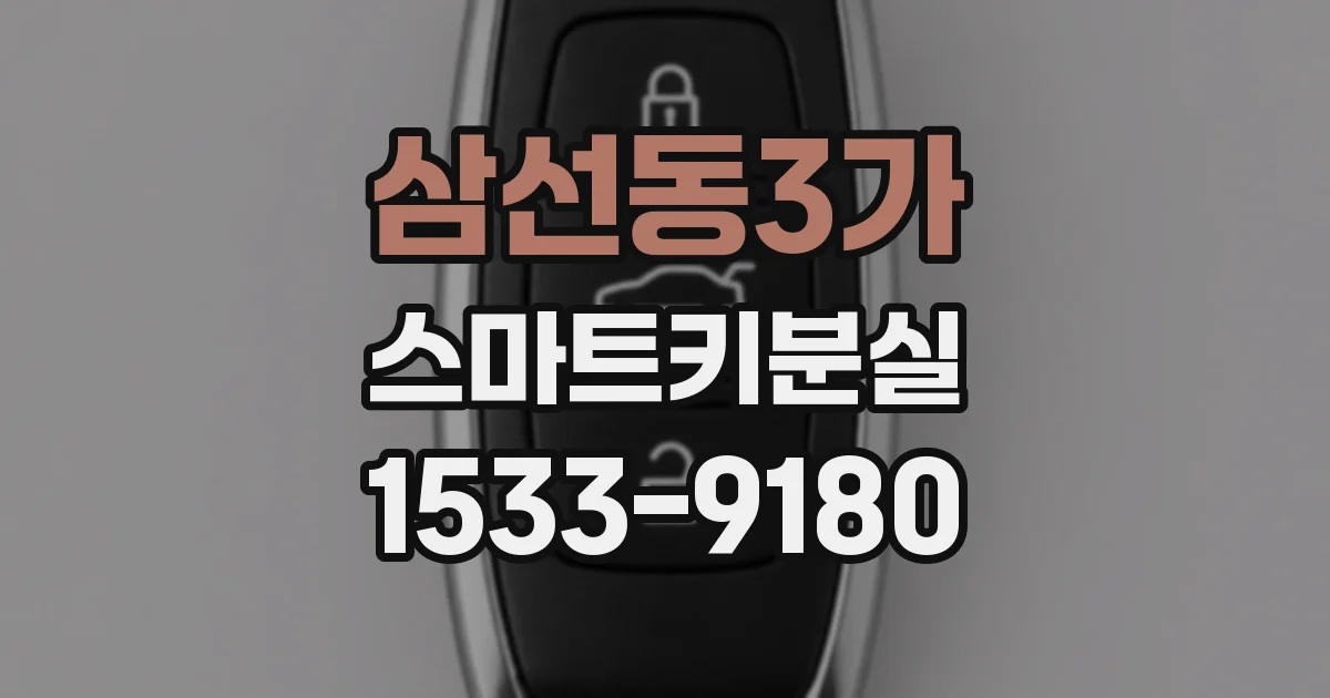 삼선동3가 스마트키분실