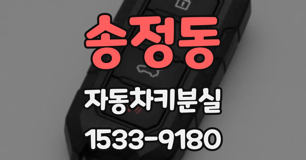 송정동 자동차키분실