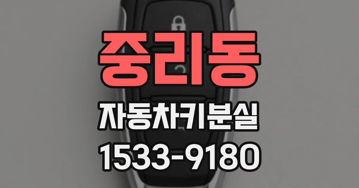중리동 자동차키분실