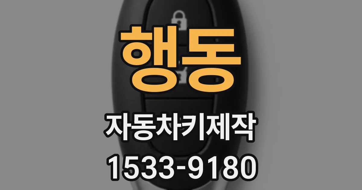 행동 자동차키제작
