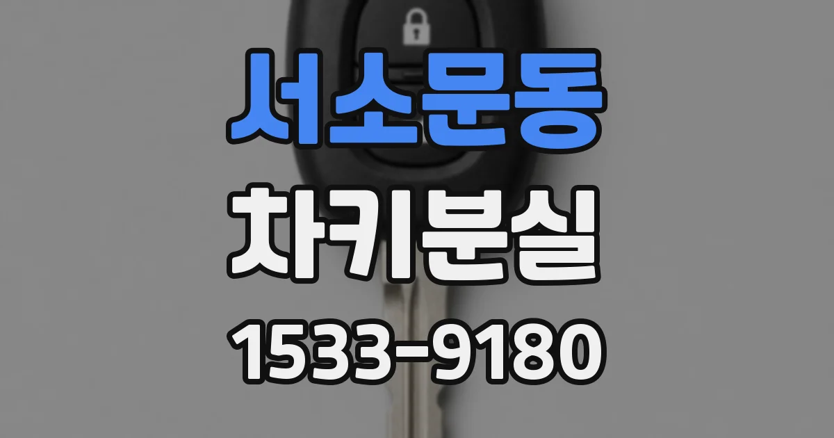 서소문동 차키분실