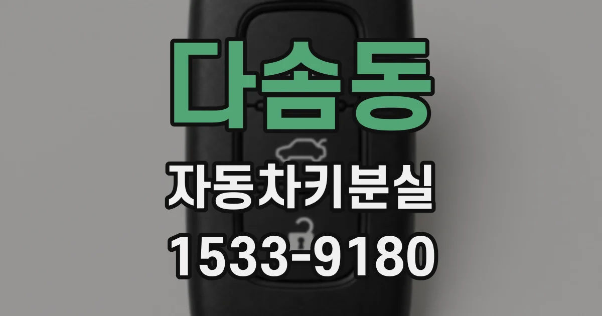 다솜동 자동차키분실