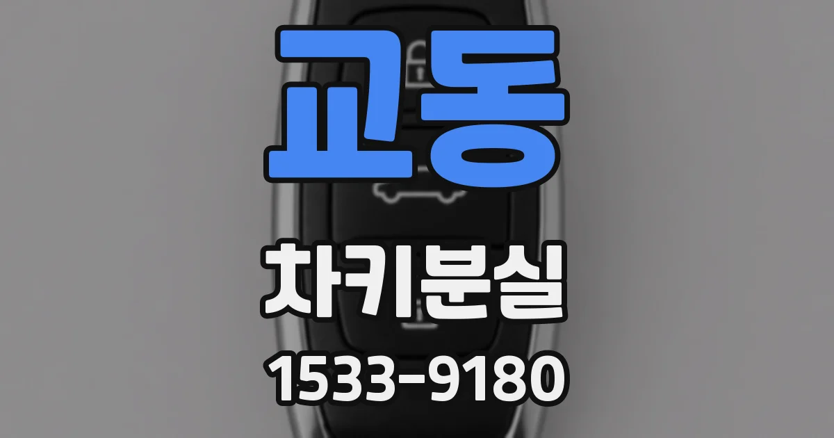 교동 차키분실