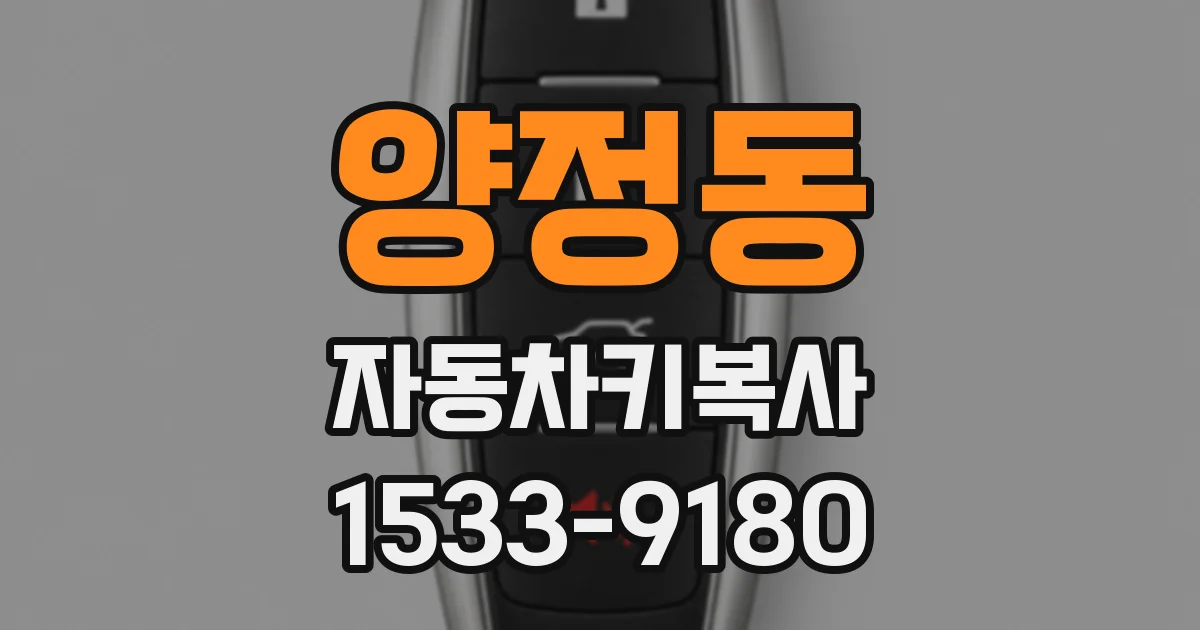 양정동 자동차키복사