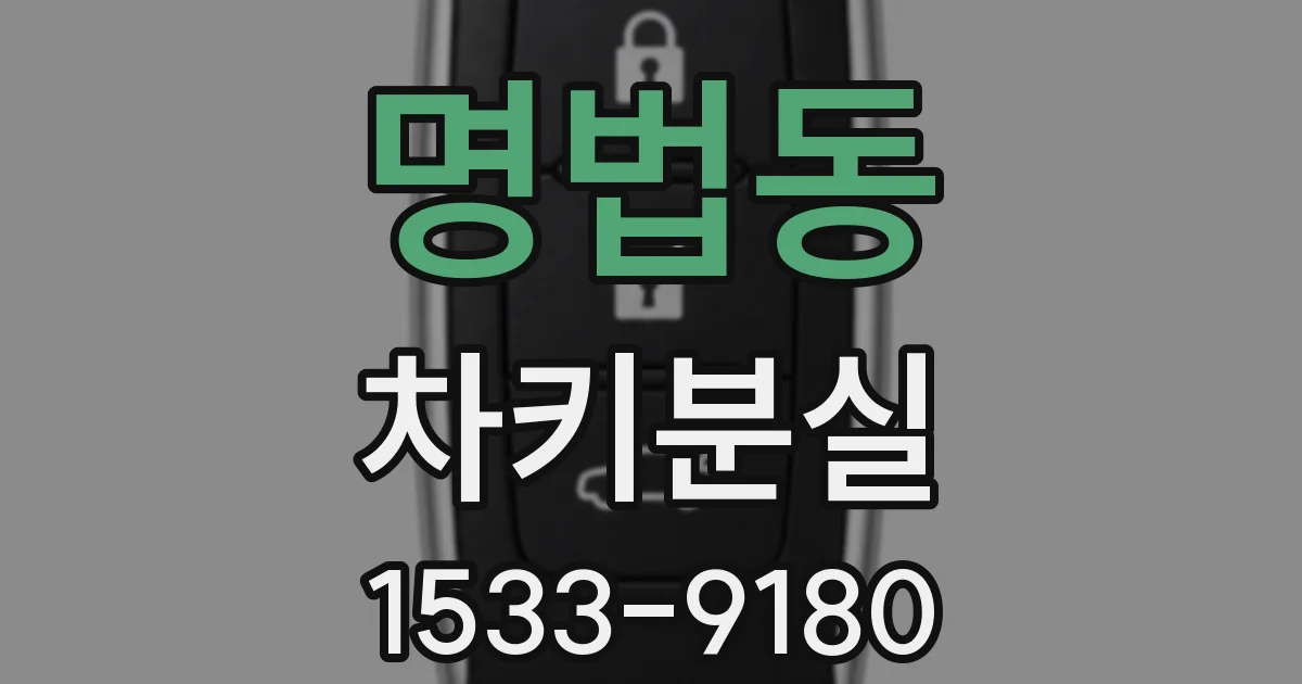 명법동 차키분실
