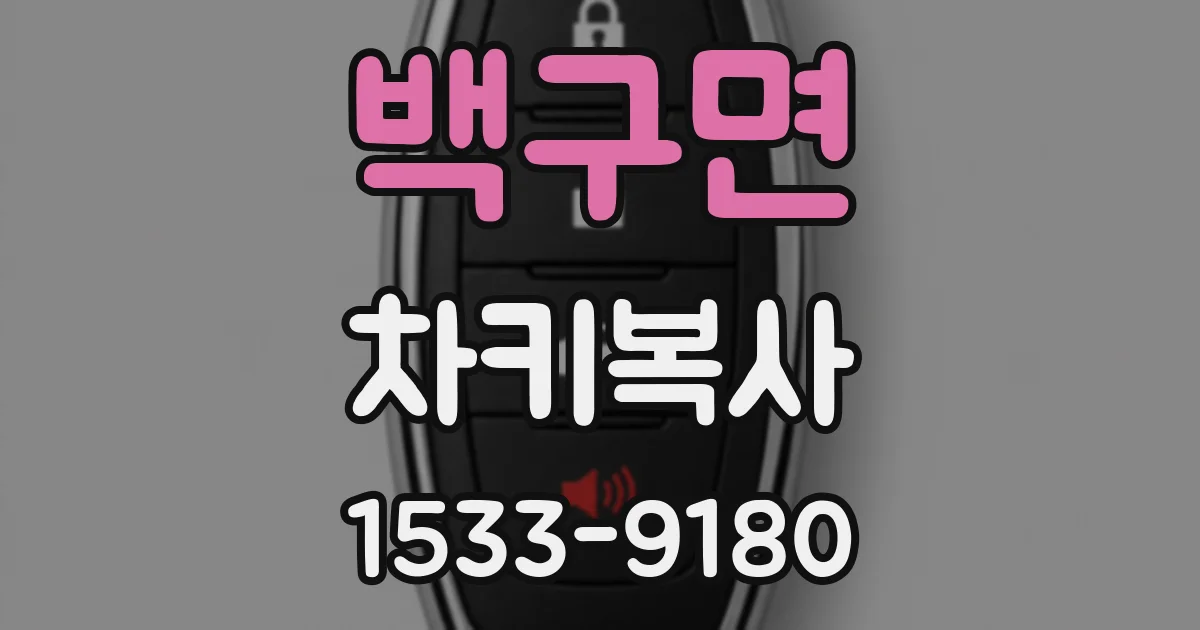 백구면 차키복사
