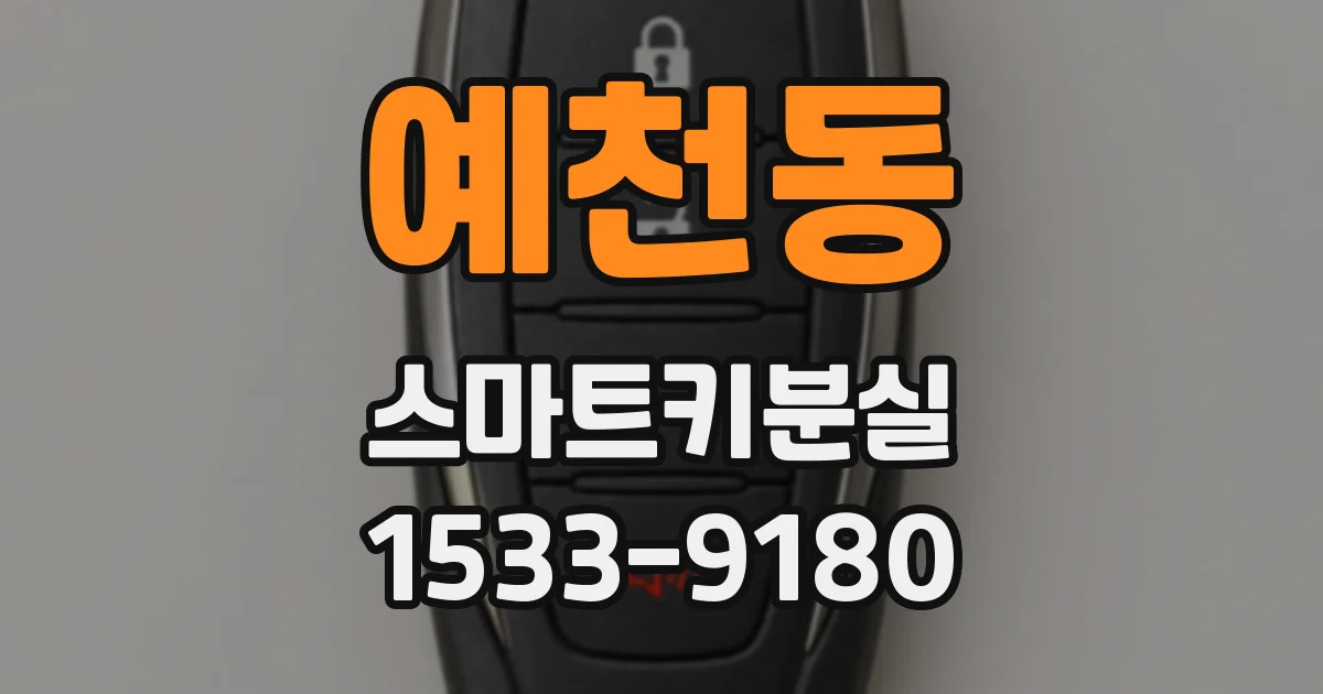 예천동 스마트키분실
