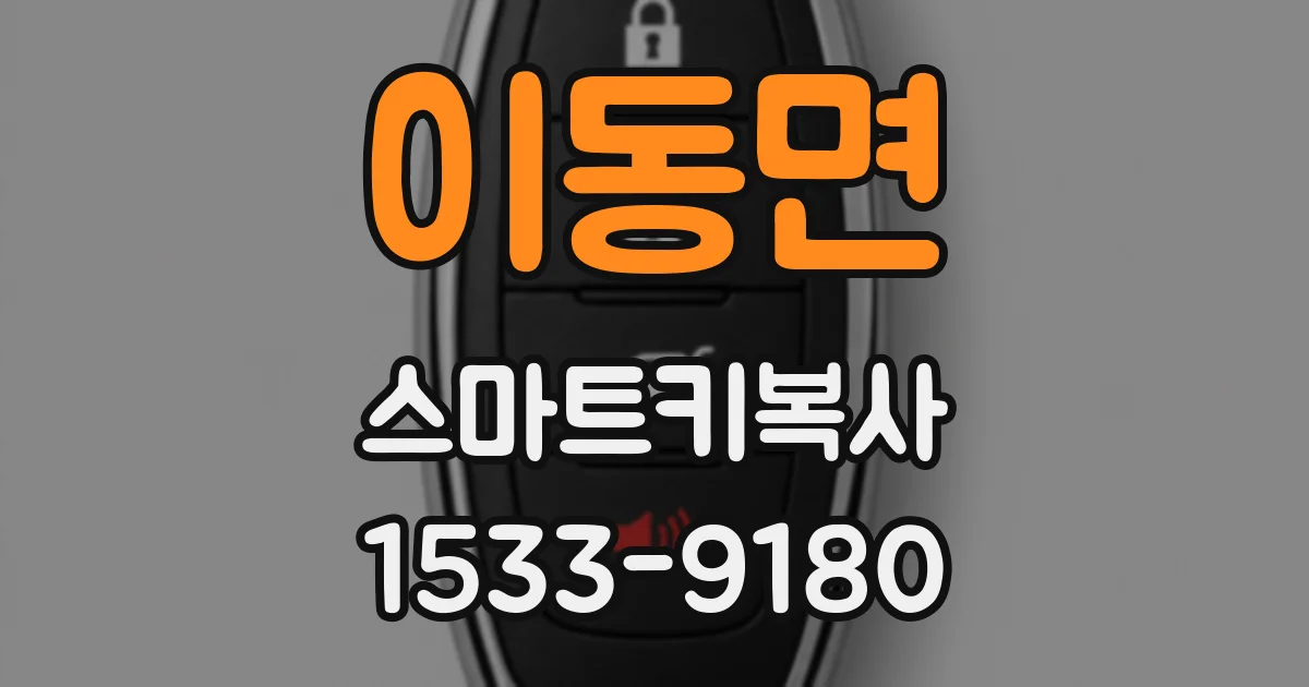 이동면 스마트키복사