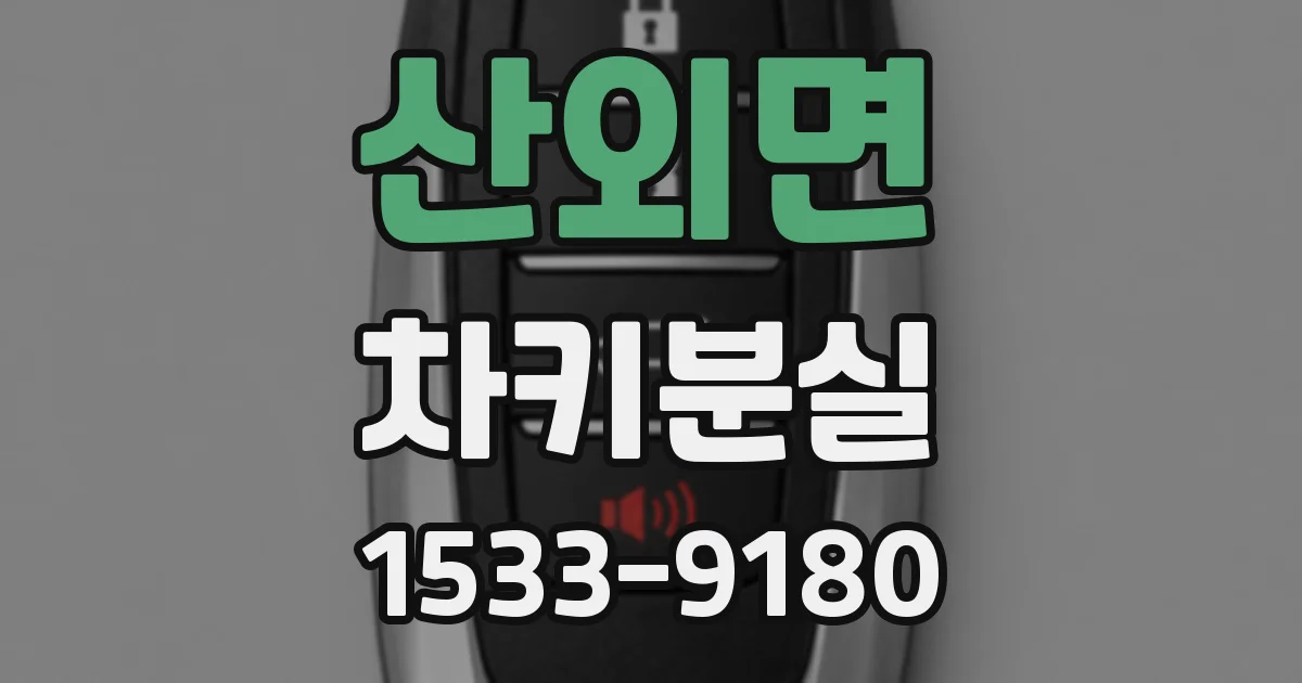 산외면 차키분실