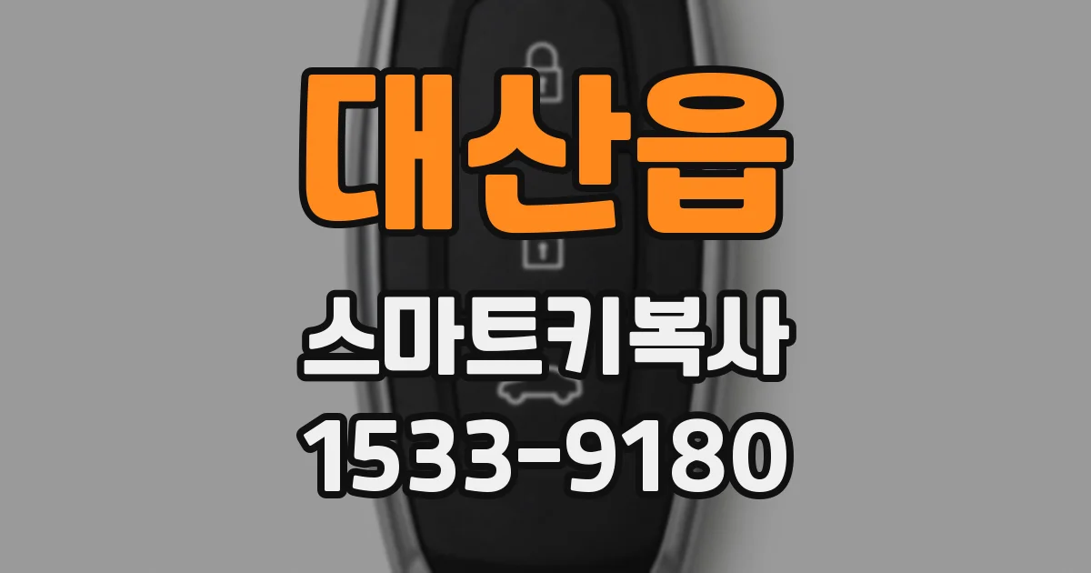 대산읍 스마트키복사