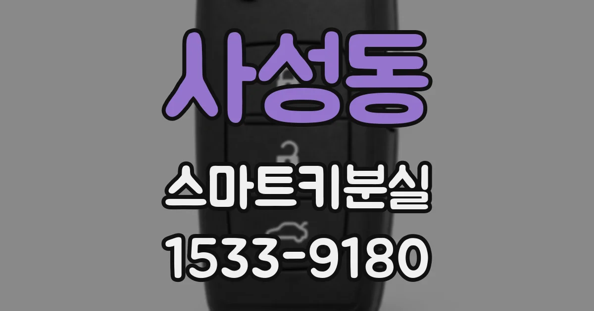 사성동 스마트키분실