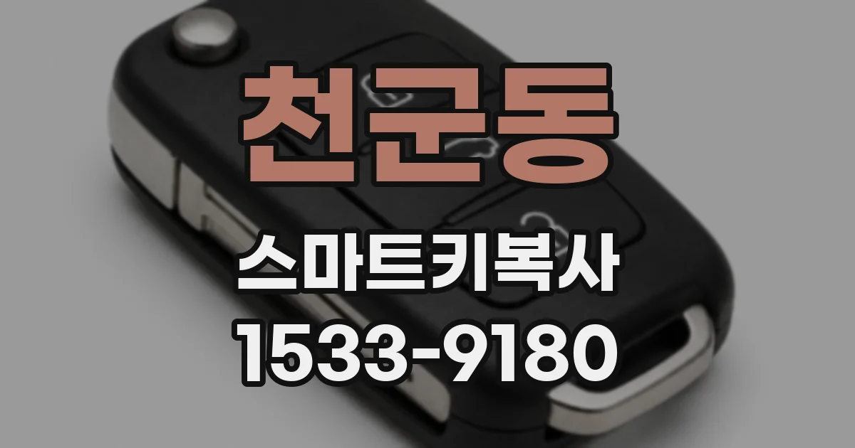 천군동 스마트키복사