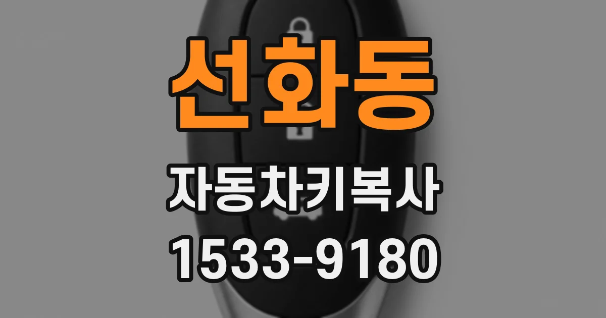 선화동 자동차키복사