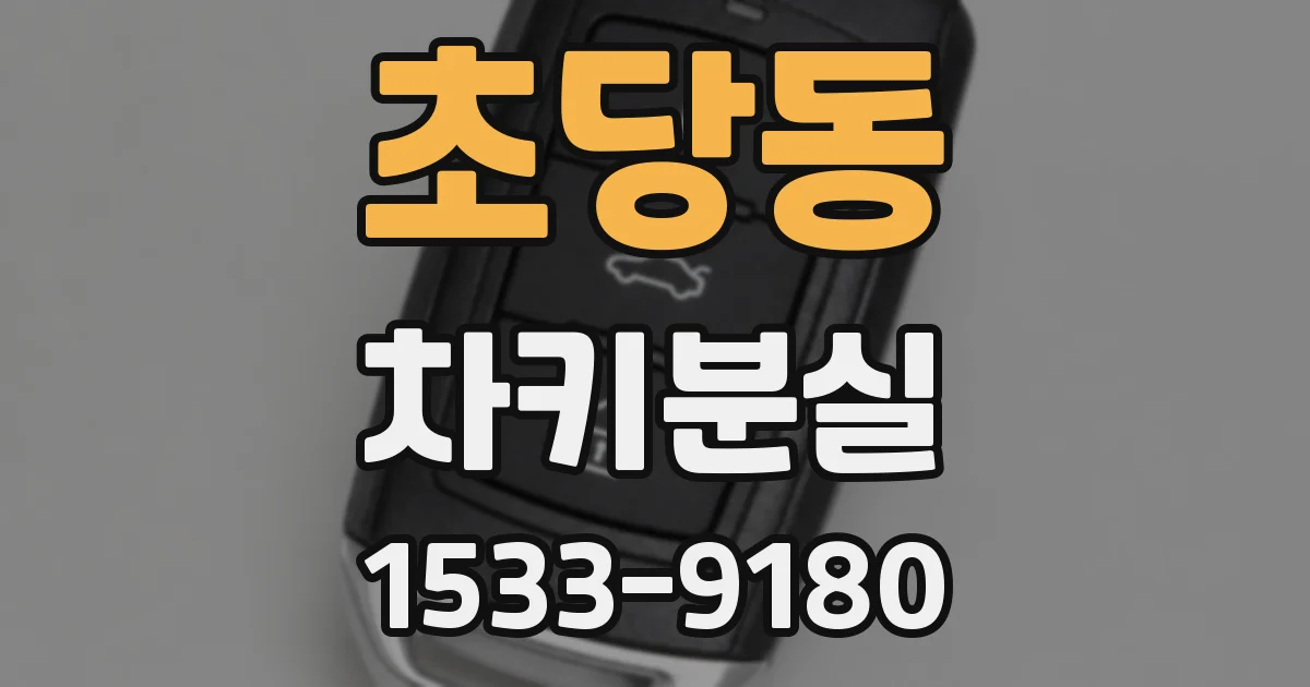 초당동 차키분실