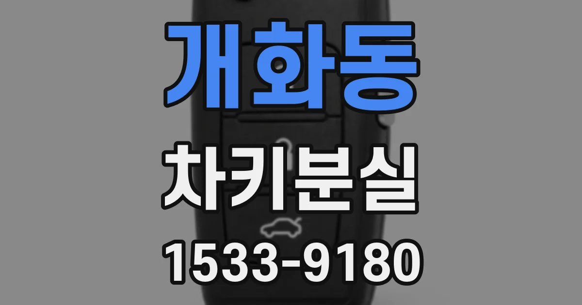 개화동 차키분실