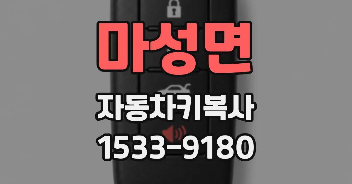 마성면 자동차키복사