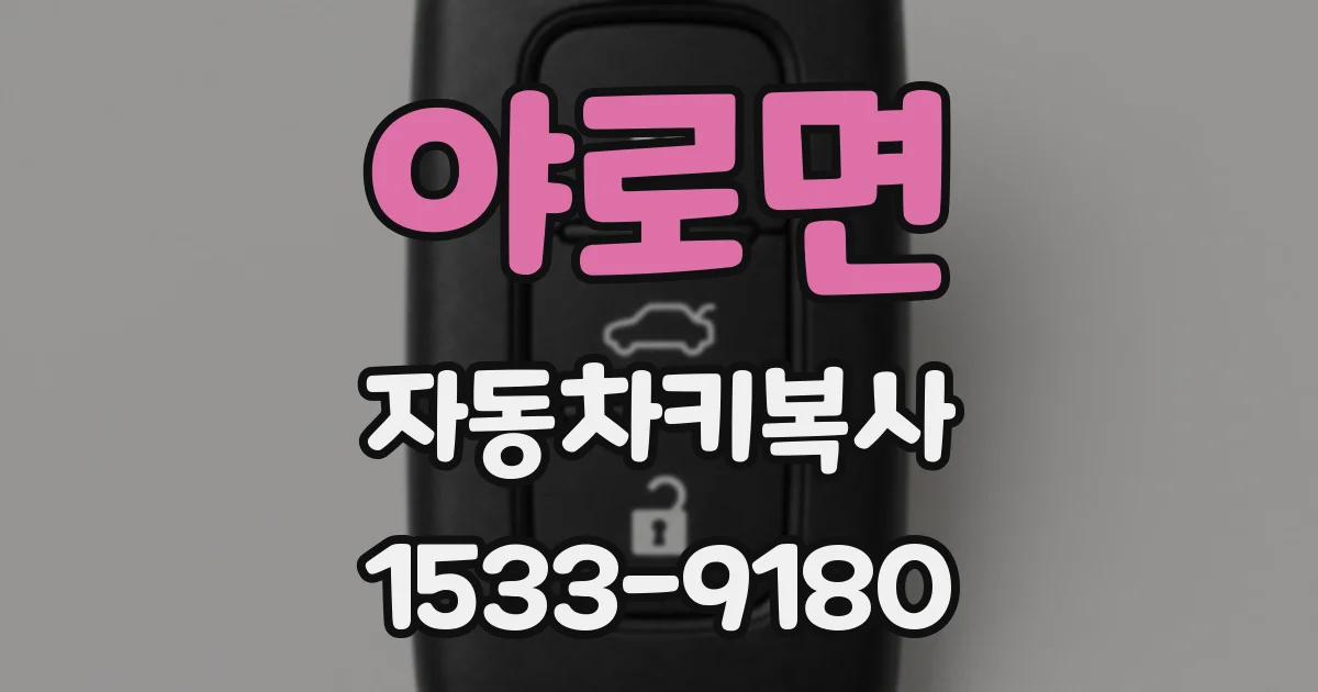 야로면 자동차키복사