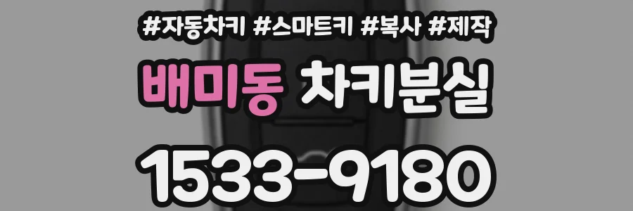 배미동 차키분실