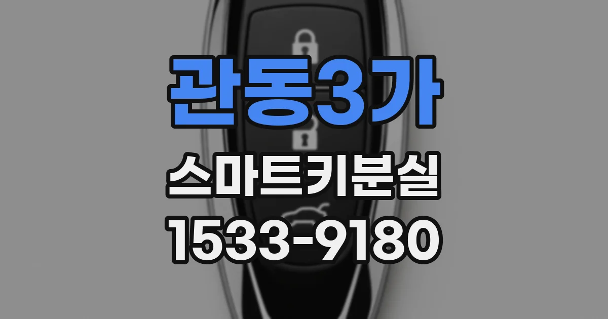 관동3가 스마트키분실