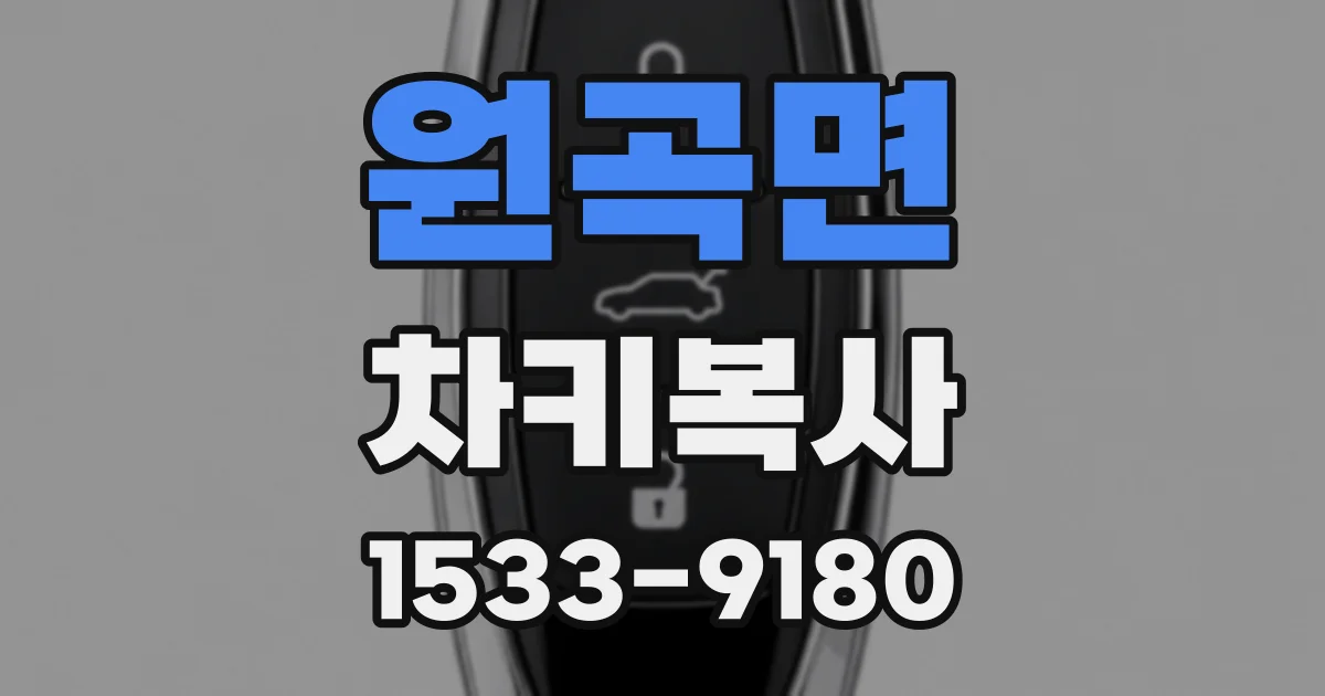 원곡면 차키복사