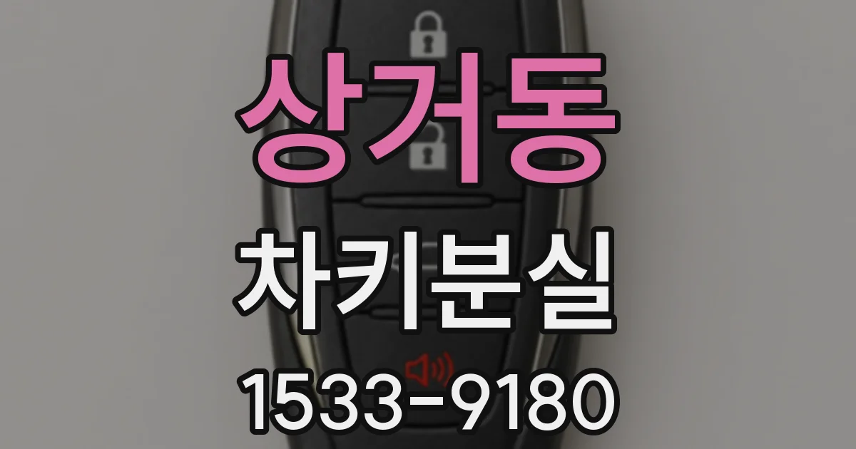 상거동 차키분실
