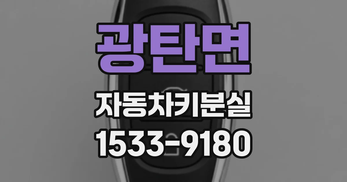 광탄면 자동차키분실