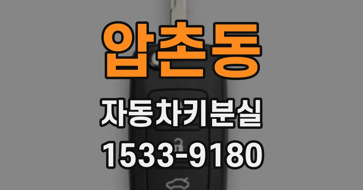 압촌동 자동차키분실