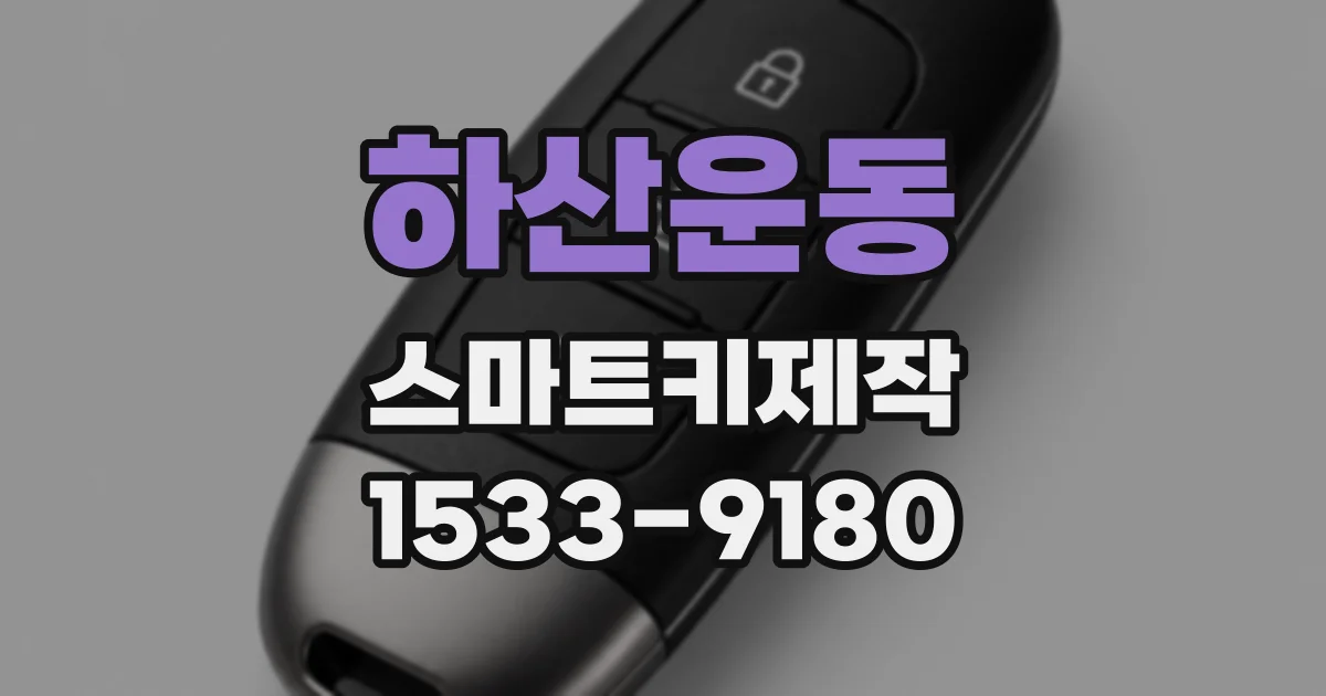 하산운동 스마트키제작