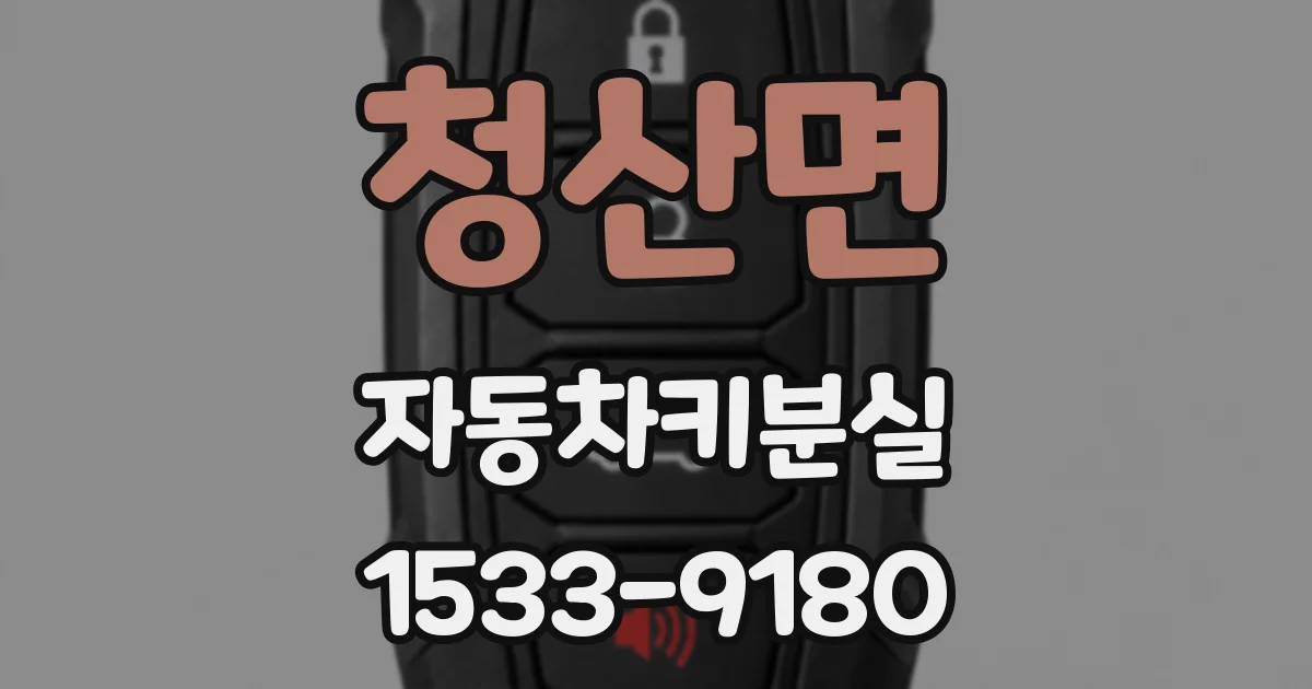 청산면 자동차키분실