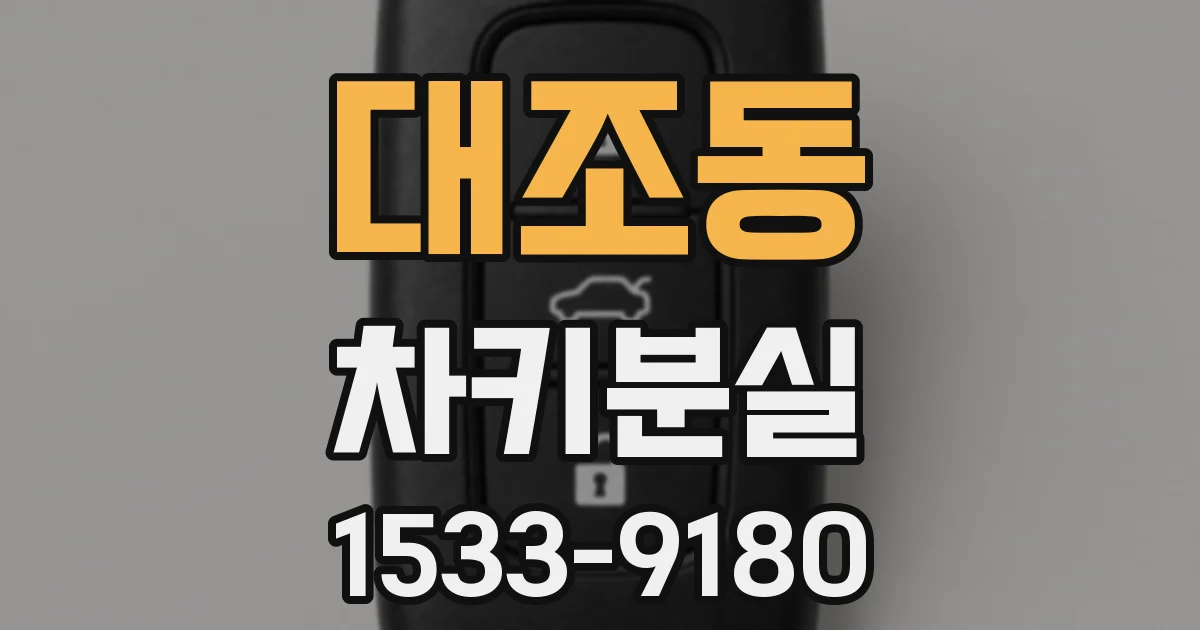 대조동 차키분실
