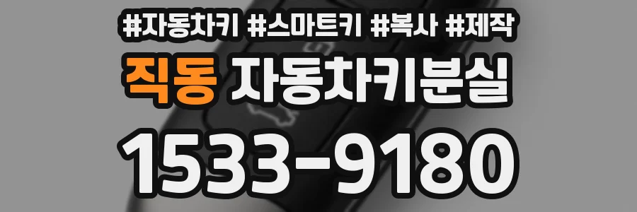 직동 자동차키분실