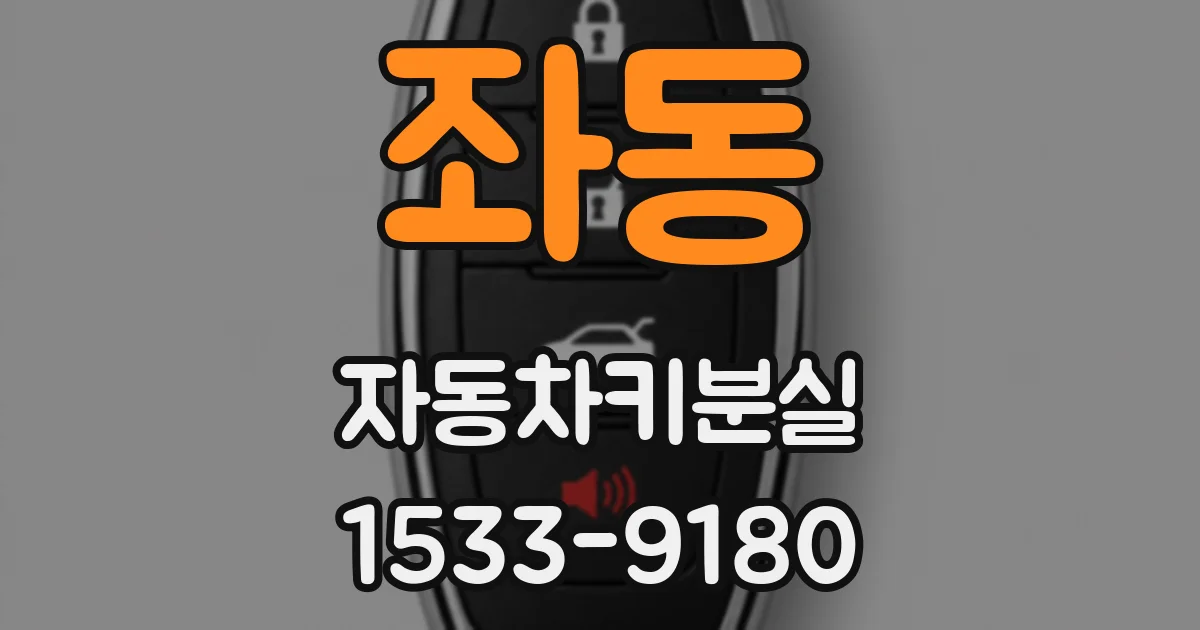 좌동 자동차키분실