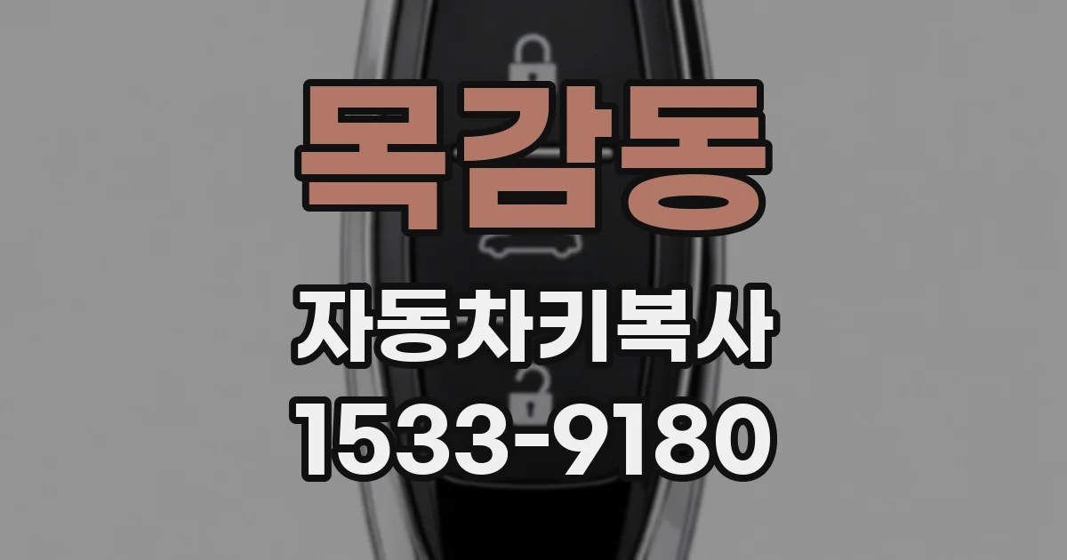 목감동 자동차키복사