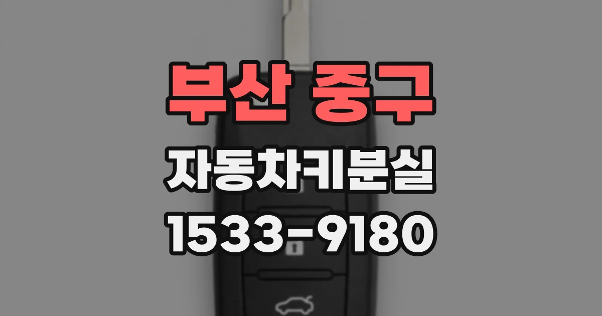 부산 중구 자동차키분실