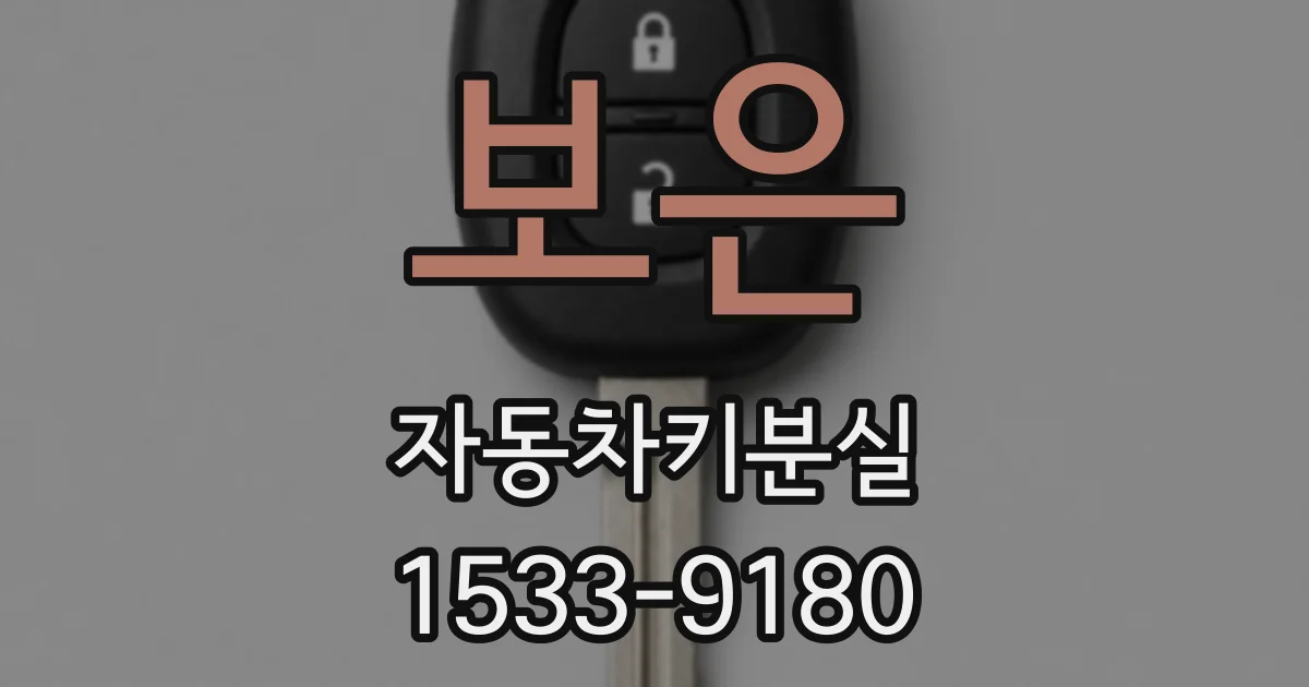 보은 자동차키분실