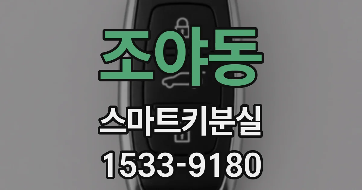 조야동 스마트키분실