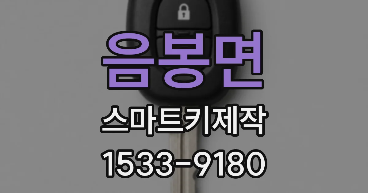 음봉면 스마트키제작