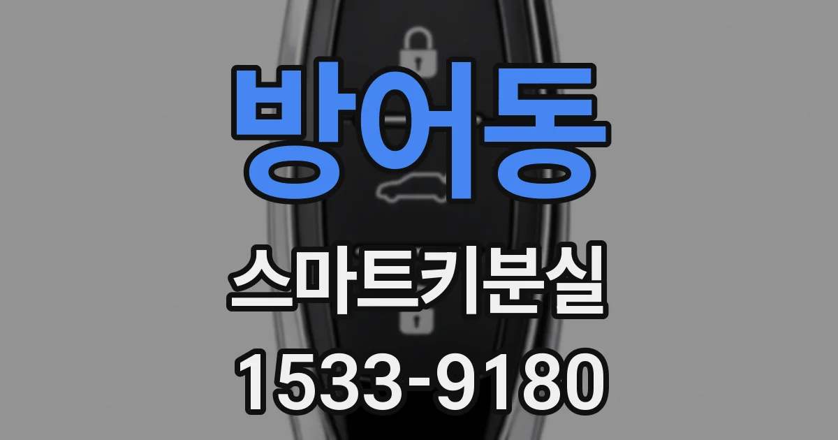 방어동 스마트키분실