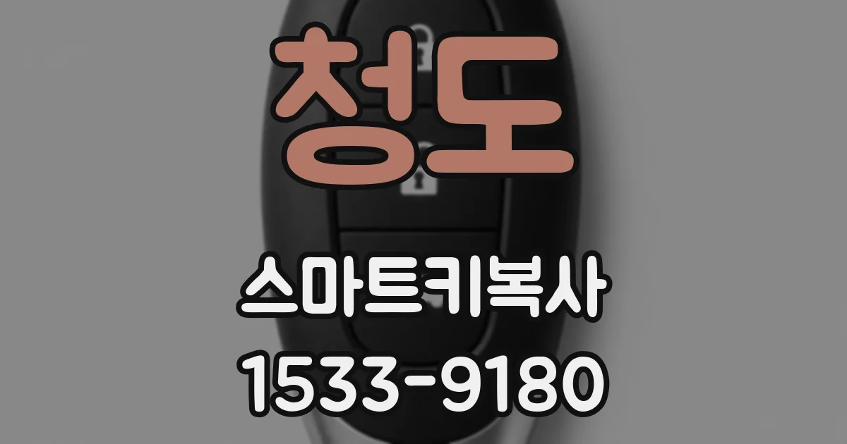청도 스마트키복사