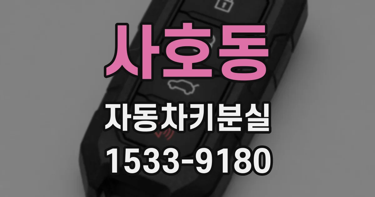 사호동 자동차키분실