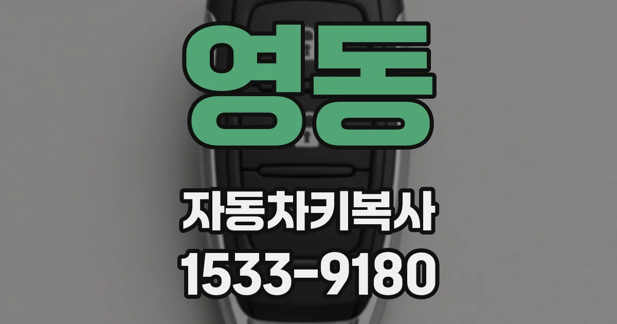 영동 자동차키복사