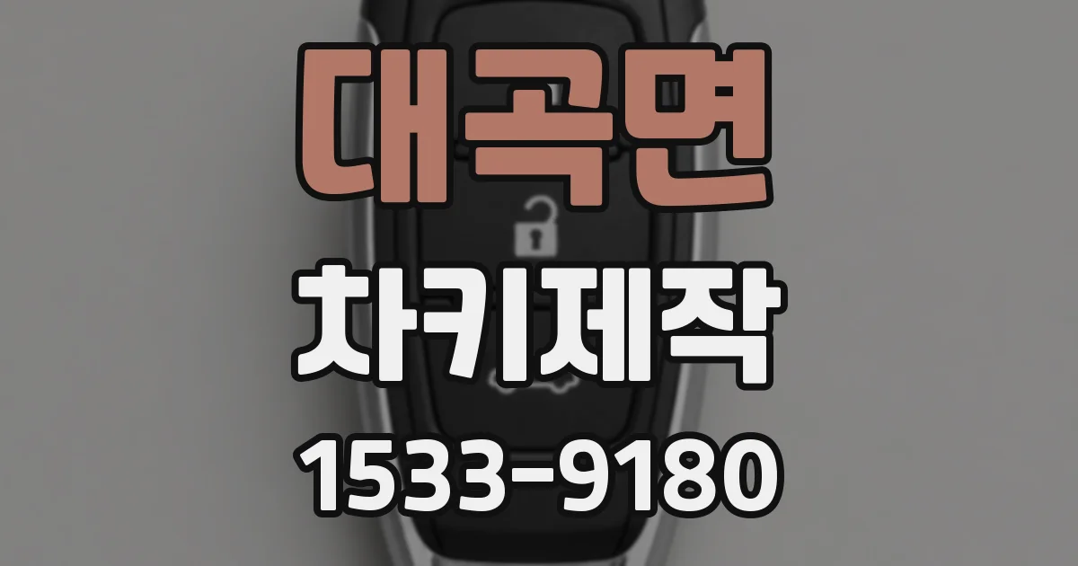 대곡면 차키제작