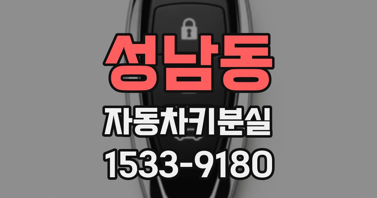 성남동 자동차키분실